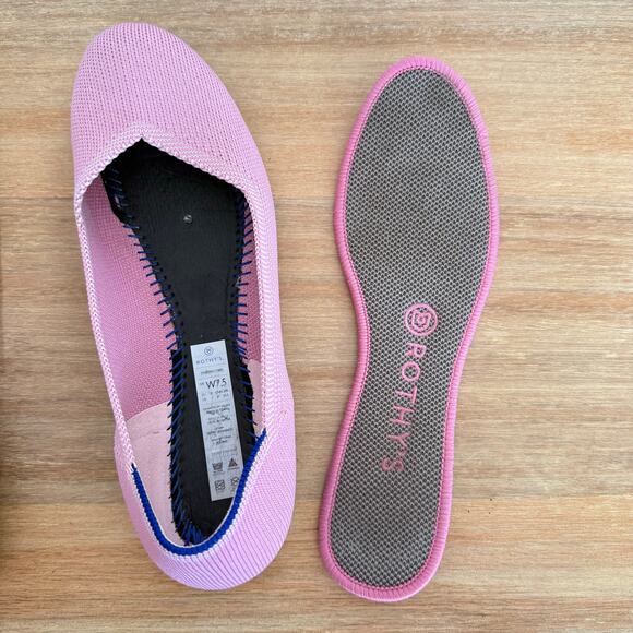 Rothy’s The Flat Round Toe Ballet Flats Begonia Pink Size 7.5 - Picture 13 of 15